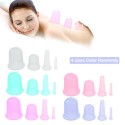 4pcs 4 sizes Silicone Massage Cup Facial Cupping Cup