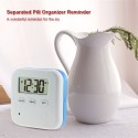 Dust-proof Separated Pill Organizer Pill Box Case Electronic Timer Alarm Clock Reminder Medicine Storage Dispenser