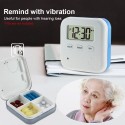 Dust-proof Separated Pill Organizer Pill Box Case Electronic Timer Alarm Clock Reminder Medicine Storage Dispenser