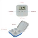 Dust-proof Separated Pill Organizer Pill Box Case Electronic Timer Alarm Clock Reminder Medicine Storage Dispenser