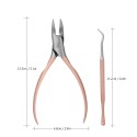 2 Pcs/set Foot Care Nail Clippers Toenail Trimmer Professional Paronychia Nipper Ingrown Nails Cutter