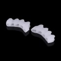 1 Pair Silicone Bunion Hallux Valgus Protector Finger Toe Separator Divider Spreader 4 Holes Thumb Valgus Guard Feet Care Tool