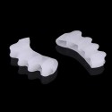 1 Pair Silicone Bunion Hallux Valgus Protector Finger Toe Separator Divider Spreader 4 Holes Thumb Valgus Guard Feet Care Tool