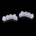 1 Pair Silicone Bunion Hallux Valgus Protector Finger Toe Separator Divider Spreader 4 Holes Thumb Valgus Guard Feet Care Tool