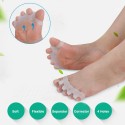 1 Pair Silicone Bunion Hallux Valgus Protector Finger Toe Separator Divider Spreader 4 Holes Thumb Valgus Guard Feet Care Tool