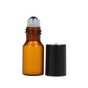 10 Pcs 3ml Amber Glass Essential Oils Roller Bottle Roll-on Bottles Stainless Steel Roller Ball Essential Oil Jar with 3ml Dropp