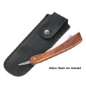 PU Leather Razor Pouch Sheath Straight Long Razor Case Holder for Long Handle Safety Razor