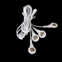 Electrode Lead Wires Connecting Cables with 4 Buttons for Digital TENS Therapy Machine Massager 2.5mm Plug