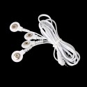 Electrode Lead Wires Connecting Cables with 4 Buttons for Digital TENS Therapy Machine Massager 2.5mm Plug