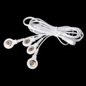 Electrode Lead Wires Connecting Cables with 4 Buttons for Digital TENS Therapy Machine Massager 2.5mm Plug