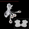 Electrode Lead Wires Connecting Cables with 4 Buttons for Digital TENS Therapy Machine Massager 2.5mm Plug