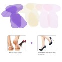 1 Pair Foot Care Protector High Heel Shoe Insole Cushion Pad Soft Silicone High Heel Liner Grip Back Anti-slip Color Randomly