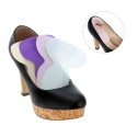 1 Pair Foot Care Protector High Heel Shoe Insole Cushion Pad Soft Silicone High Heel Liner Grip Back Anti-slip Color Randomly