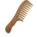 1 Pc Wooden Comb Natural Green Sandalwood Handmade Wide Tooth Wooden Comb Massage Comb Handmade Comb Hair Care