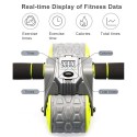 7th Ab Roller Abdominal Roller Wheel with Knee Pad Smart Counting/Automatic Rebound Abdominal Wheel