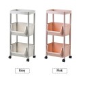 Storage Trolley Rolling Cart Kitchen Tier Wheel Storage  Rack