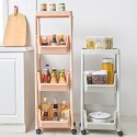 Storage Trolley Rolling Cart Kitchen Tier Wheel Storage  Rack