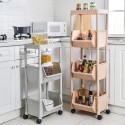 Storage Trolley Rolling Cart Kitchen Tier Wheel Storage  Rack