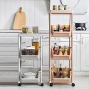 Storage Trolley Rolling Cart Kitchen Tier Wheel Storage  Rack