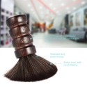 Barber Neck Duster Cleaning Brush Salon Hairdressing Hair Sweep Soft Hairbrush Face Duster Brush Cleaning Tool Wood Handle