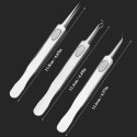 3PCS Stainless Steel Acne Needle Blackhead Removal Clip Whitehead Removal Needle Blemish Remover Tweezers Face Care Beauty Repai