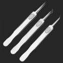 3PCS Stainless Steel Acne Needle Blackhead Removal Clip Whitehead Removal Needle Blemish Remover Tweezers Face Care Beauty Repai